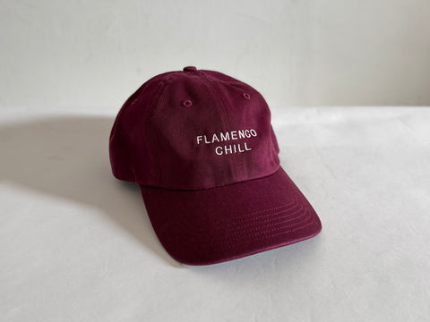 'FLAMENCO CHILL'. MAROON CAP. 100% COTTON