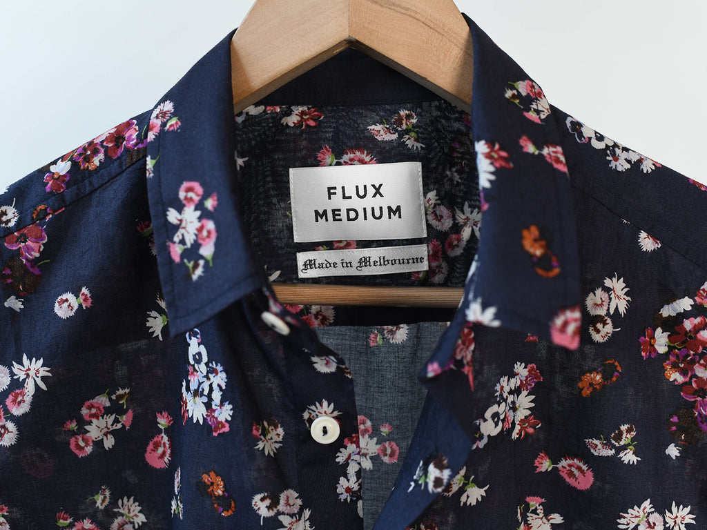 MIDNIGHT FLOWER. SHORTSLEEVE. | Flux Clothing