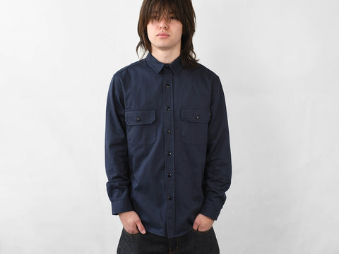 THE SMITH. WORK SHIRT. NAVY GREY