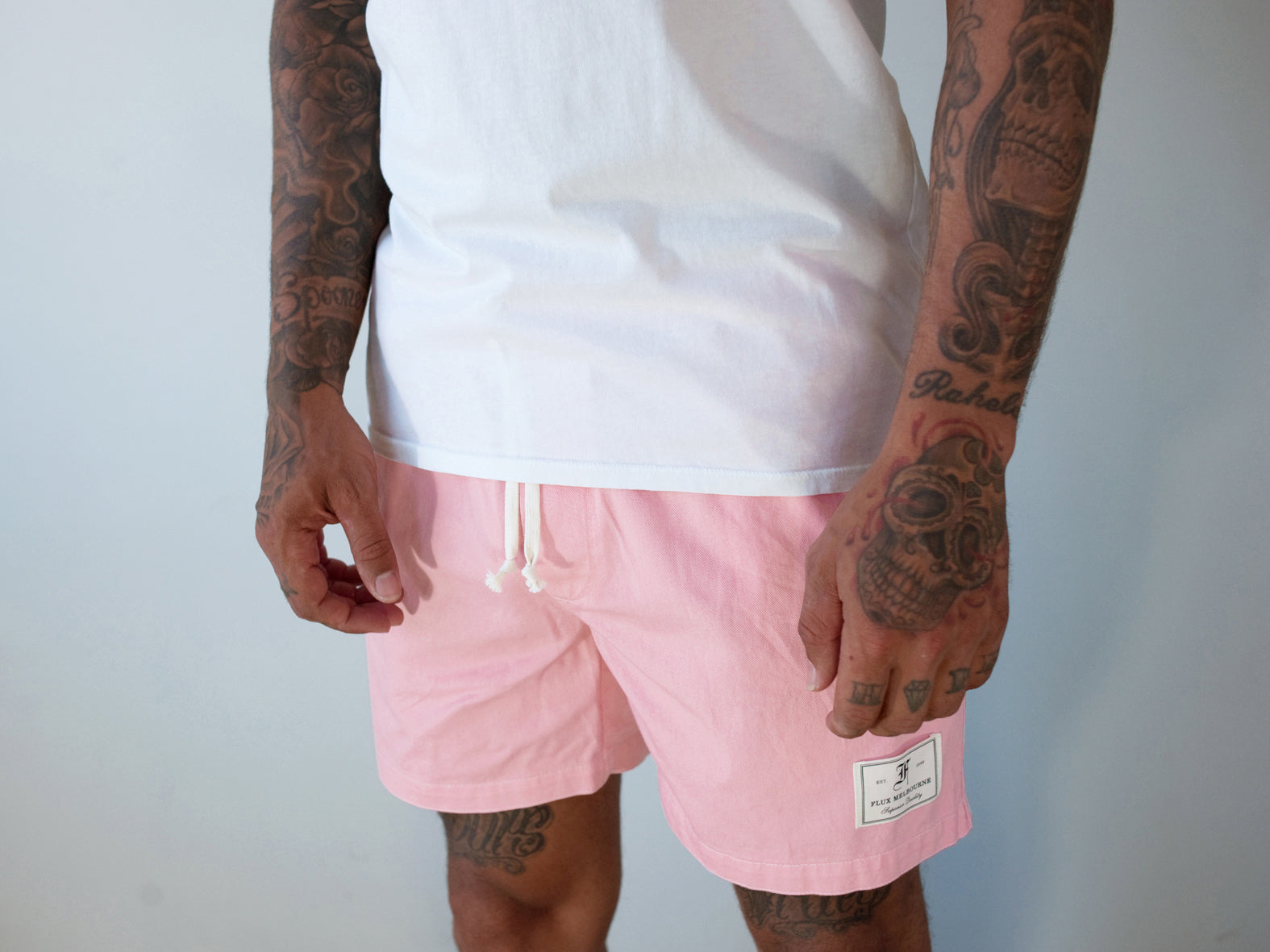 HIT THE CITY. EVERYDAY SHORTS. BLEACHED CORAL.