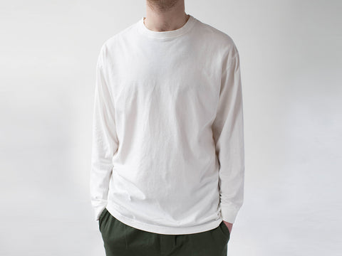 Nº A. OVERSIZE L/S TEE. WHITE.